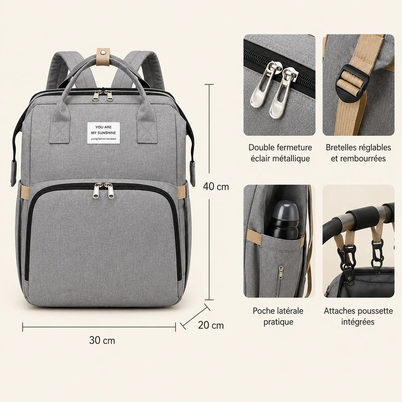 Sac à dos à langer 3-en-1 Cocon™